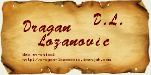 Dragan Lozanović vizit kartica